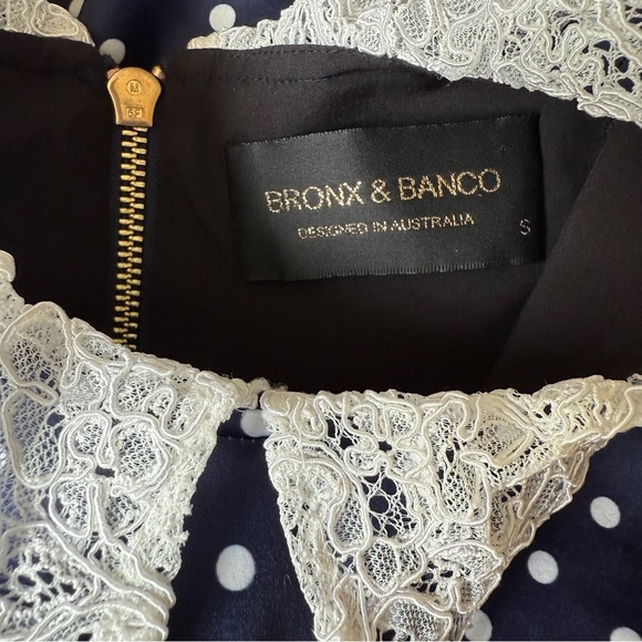 Bronx & Banco MonicaBlue Sheath Dress w/ Bishop Sleeves Size Small - Picture 4 of 6